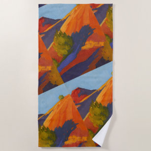 Buffalo Pasture Quilt Beach Towel