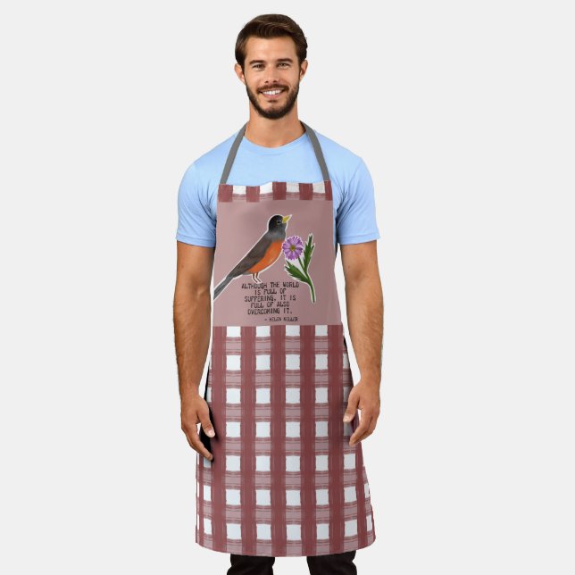 Buffalo pattern spring apron (Worn)