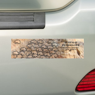 BUFFALO PETROGLYPH - TALKING CANYONS, NEW MEXICO BUMPER STICKER