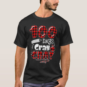 Buffalo Plaid 100 Days Of Cray Cray  Crayons Adult T-Shirt