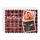 Buffalo Plaid 2 Photo Collage Pet Christmas