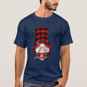 Buffalo Plaid And Hot Cocoa With Cute Family Chris T-Shirt