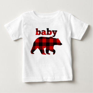 "Buffalo plaid baby bear" T-Shirt