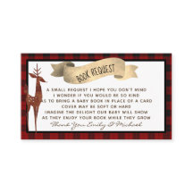 Buffalo Plaid Baby Shower Book Request Poem