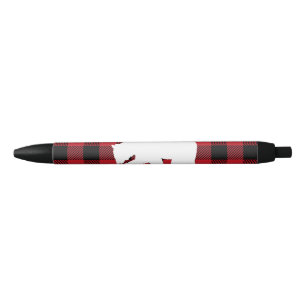Buffalo Plaid: Bear Black Ink Pen