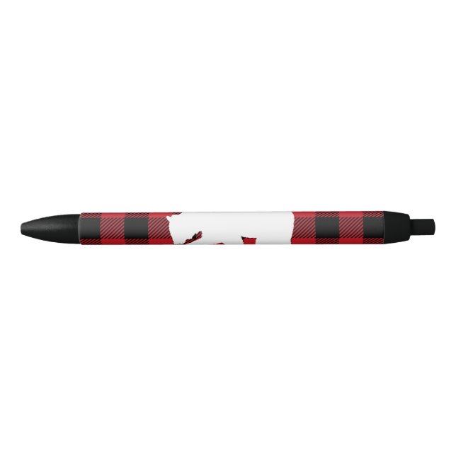 Buffalo Plaid: Bear Black Ink Pen (Front)