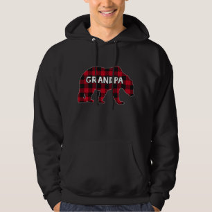 Buffalo Plaid Bear Christmas Pajama Matching Famil Hoodie
