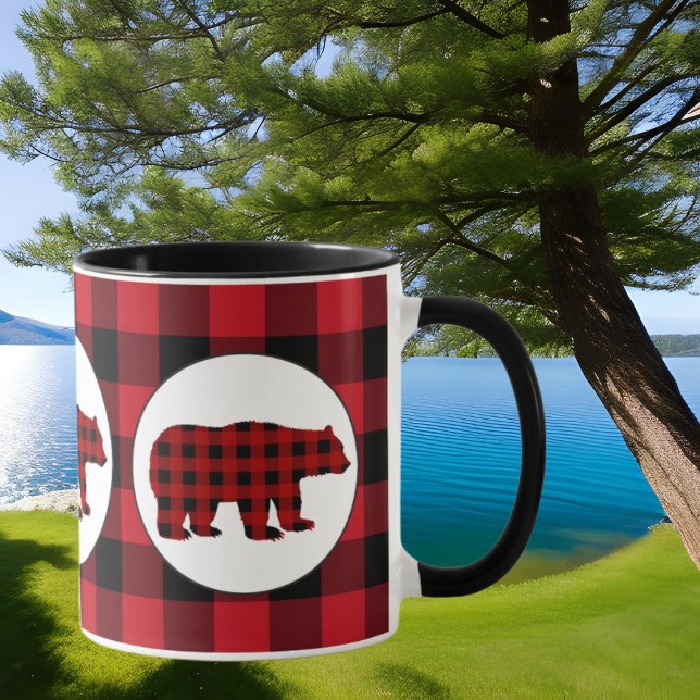 Buffalo plaid bear Country Kitchen mug (Creator Uploaded)