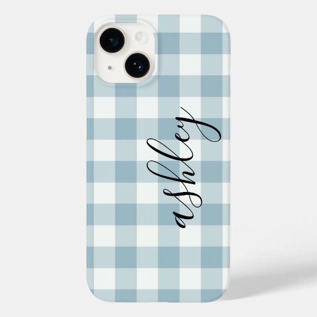Buffalo Plaid Calligraphy I Phone case (Back)