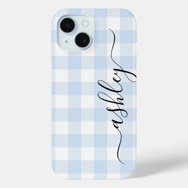 Buffalo Plaid Check Calligraphy CAN edit colour Ca Case-Mate iPhone Case (Back)