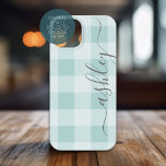Buffalo Plaid Check Calligraphy CAN edit colour Case-Mate iPhone 14 Case<br><div class="desc">A modern,  farmhouse design with handwritten lettering font and a gingham pattern. Add your name or delete the text for a trendy,  popular look.</div>