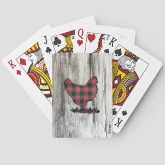 Buffalo Plaid Chicken Playing Cards