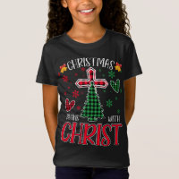 Buffalo Plaid Christian Jesus Christmas Begins Wit