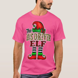 Buffalo Plaid Christmas Bus Driver Elf T-Shirt