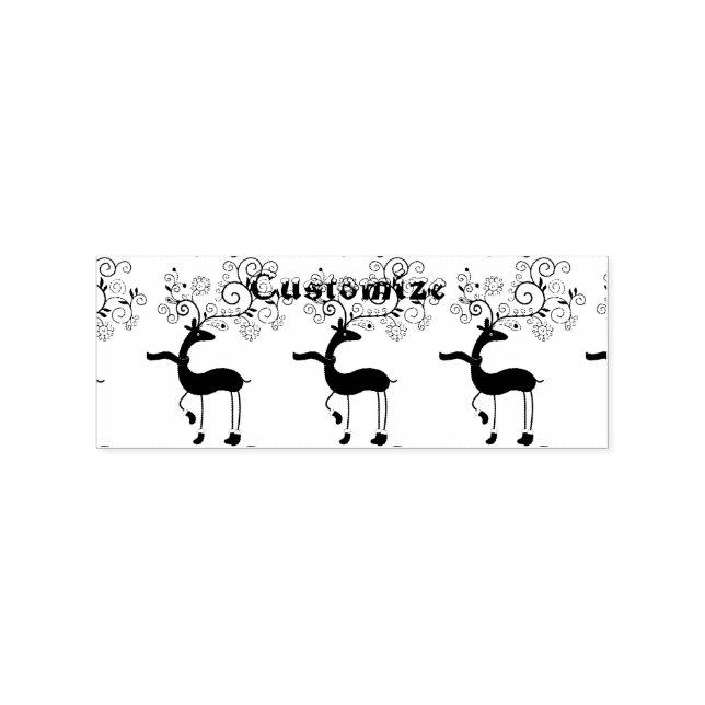 Buffalo Plaid Christmas Deer Thunder_Cove Rubber Stamp (Imprint)