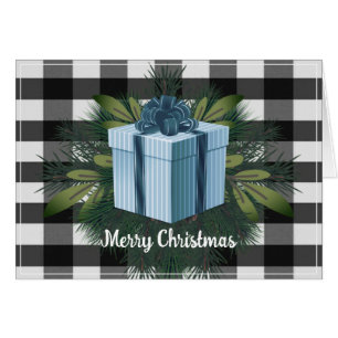 Buffalo Plaid Christmas Gift Blue Holiday