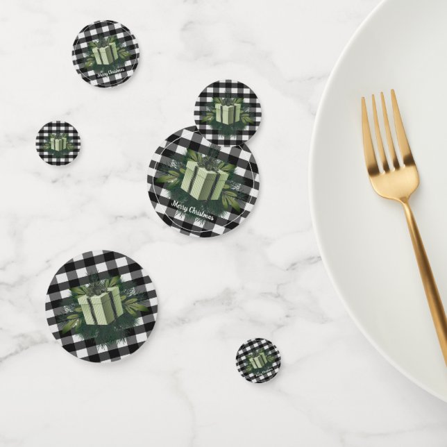 Buffalo Plaid Christmas Gift | Green Confetti (Group)