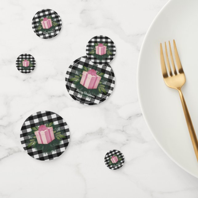 Buffalo Plaid Christmas Gift | Pink Confetti (Group)