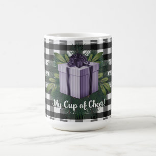 Buffalo Plaid Christmas Gift Purple Coffee Mug