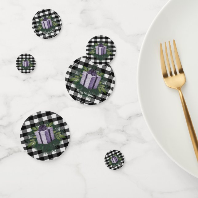 Buffalo Plaid Christmas Gift | Purple Confetti (Group)