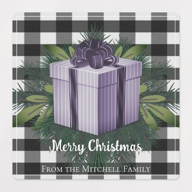 Buffalo Plaid Christmas Gift | Purple Holiday (Design 1)