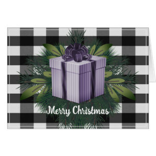 Buffalo Plaid Christmas Gift   Purple Holiday