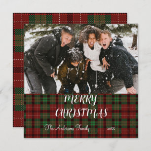 Buffalo plaid Christmas Holiday Card