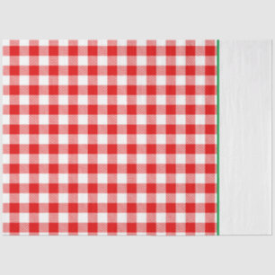Buffalo Plaid Christmas Holiday Two Tone Red Green Tissue Paper