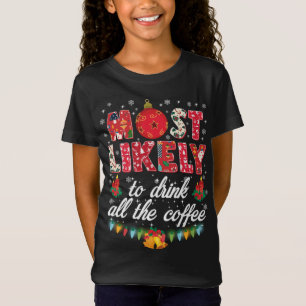 Buffalo Plaid Christmas Most Likely To Drink All T T-Shirt