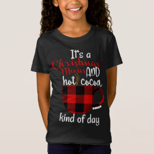 Buffalo Plaid Christmas Movie and Hot Cocoa T-Shirt