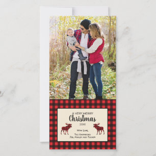 Buffalo Plaid Christmas photo card
