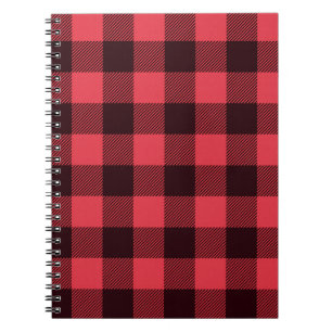 Buffalo Plaid Christmas Red and Black Check Notebook