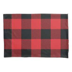 Buffalo Plaid Christmas Red and Black Check Pillowcase