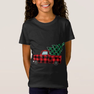 Buffalo Plaid Christmas Tree Red Truck T-Shirt