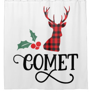 Buffalo Plaid Comet Shower Curtain