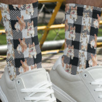 Buffalo Plaid Corgi Dog Watercolor  