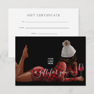 Buffalo Plaid Corporate Christmas Wine