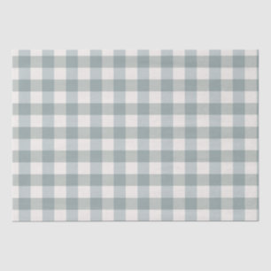 Buffalo Plaid Country Farmhouse Green White Tissue Paper