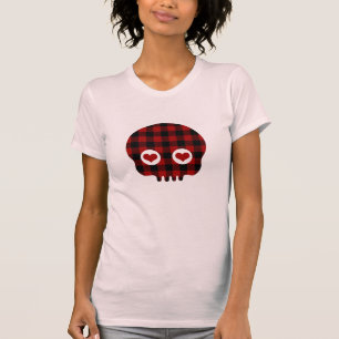 Buffalo Plaid Cute Skull T-Shirt