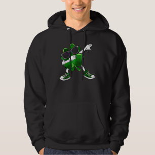 Buffalo Plaid Dabbing Shamrock Irish Ireland St Pa Hoodie