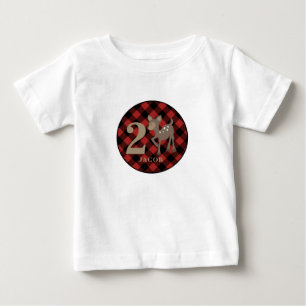 Buffalo Plaid Deer Birthday Shirt