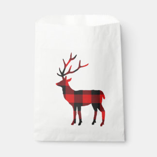 Buffalo Plaid Deer | Favour Bags