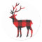 Buffalo Plaid Deer | Holiday Stickers