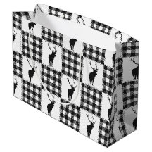Buffalo Plaid Deer Rustic Woodland Pattern