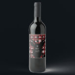 Buffalo Plaid Deer Snowflakes Christmas Party   Wine Label<br><div class="desc">Christmas Deer and Buffalo Plaid Snowflakes Party / Buffalo plaid deer party supplies are perfect for any holiday or party.</div>