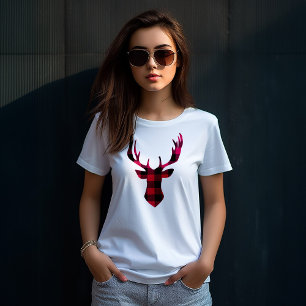 Buffalo Plaid Deer T-Shirt