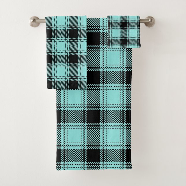 Buffalo Plaid Design Bath Towel Set (Insitu)