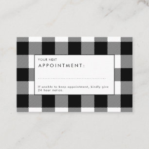 Buffalo Plaid Elegant Appointment Card