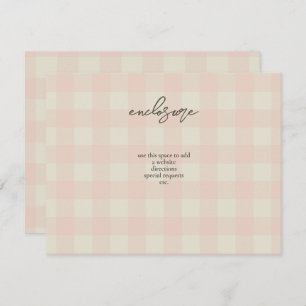 Buffalo Plaid Engagement Party Enclosure Card