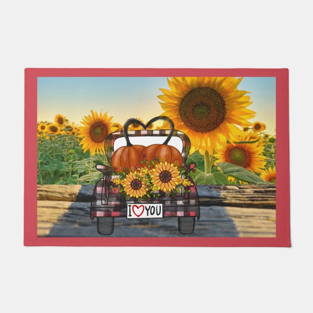 Buffalo Plaid Fall  Doormat (Front)